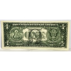 UNITED STATES OF AMERICA 2006 . ONE 1 DOLLAR BANKNOTE . ERROR . WET INK TRANSFER